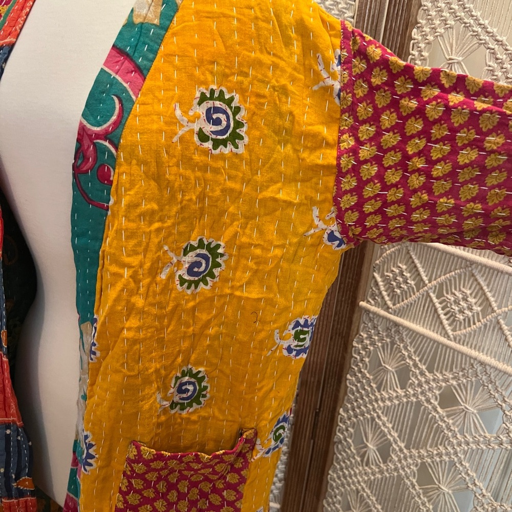 Kantha Reversible Kimono Jacket - Picture 7 of 8